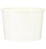 Ice cream White Paper Cup 350ml w/ Closed Flat Lid - Pack 55 units