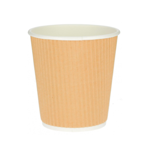 Vaso papel corrugado Kraft 210ml (7oz)