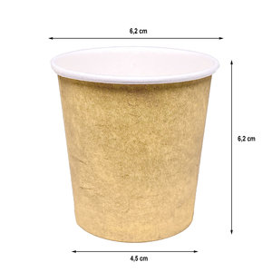 Copo de Café Vending 110ml (4Oz) Kraft c/ Tampa “To Go” Preta - Manga 50 unidades