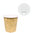 Paper Cups Coffe Vending 110ml (4Oz) Kraft w/ White Lid - Pack 50 units
