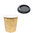 Gobelet en Carton Café Vending 110ml (4Oz) Kraft avec Couvercle Noir “To Go” - Paquet 50 unités