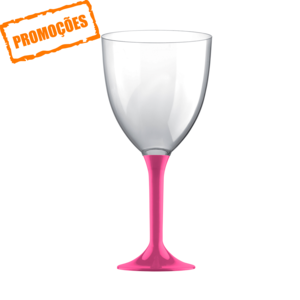 Glass of Water / Wine MAX PS 300 ml with Fuchsia Support pack 100 units