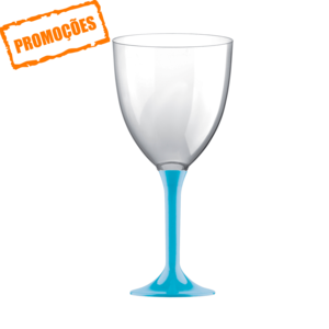 Glass of Water / Wine MAX PS 300 ml with Turquoise Support pack 100 units