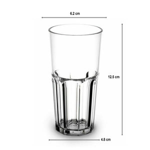 Copo Americano GR 220ml Inquebrável RB (PC) Transparente - Caixa 12 Unidades
