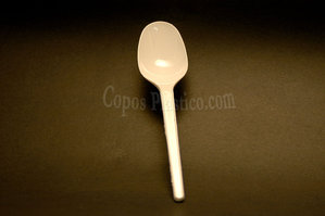 Disposable Plastic Spoon White 162mm Packing 250 uni