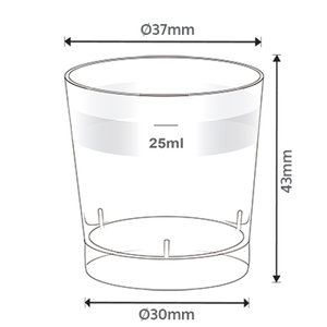 Gobelet en Plastique Shot 25ml PS