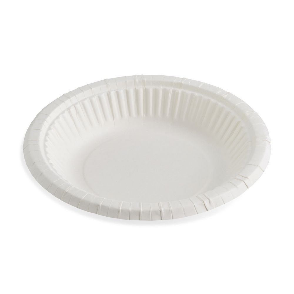 Plato Sopa de cartón de 200mm de diametro blanco