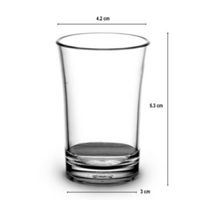 Shot Cup 30ml Unbreakable RB (PC) Transparent - Box 24 Units