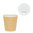 Gobelet en Carton Ondulé Kraft 240ml (8Oz) avec Couvercle Blanc “To Go” – Paquet 25 unités