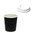 Gobelet en Carton Ondulé Noir 240ml (8Oz) avec Couvercle Sans Trou Blanc - Boîte Complète 500 unités