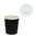 Black Corrugated Paper Cup 240ml (8OZ) W/ White Lid "To Go" – Pack of 25 units