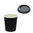Black Corrugated Paper Cup 240ml (8OZ) W/ Black Lid "To Go" – Pack of 25 units