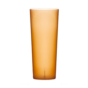 Long Drink Orange Plastic Cup 200ml - PP (Flexible) 100 units