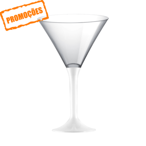 Vaso de Martini PS 185 ml con Pie Blanco paquete 100 unidades