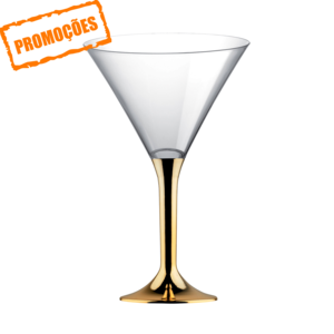 Martini Glass PS 185 ml with Gold Support pack 100 units