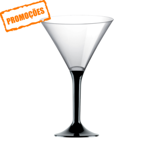 Martini Glass PS 185 ml with Black Support pack 100 units