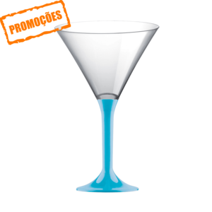 Martini Glass PS 185 ml with Turquoise Support pack 100 units