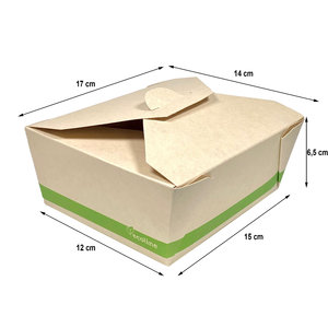 Caixa Take Away Kraft 1350ml - Pacote 25 unidades