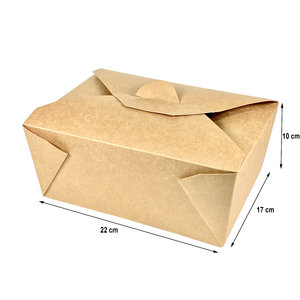 Caja de Take Away Kraft 96OZ / 2880ml