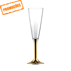 Gobelet flute Champagne PS 160 ml à Pied de Or paquet 100 unités