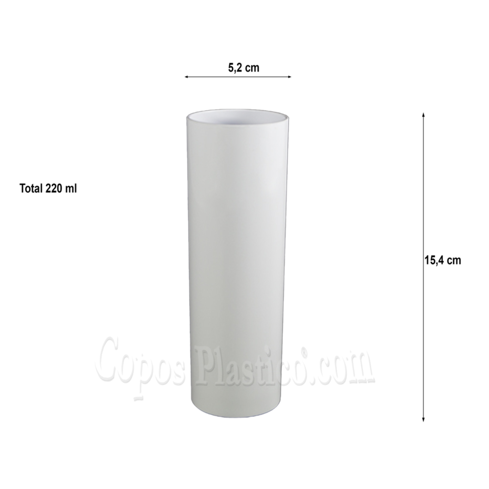 Vaso Tubo 220ml Saturno Policarbonato PC