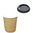 Paper Cup Kraft / Natural 126ml (4Oz) w/ Black Lid ToGo - Box of 2400 units