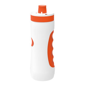 Botella Deportiva Blanca y Naranja 680 ml