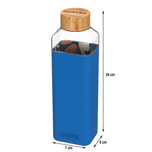 Bottle in Glass Square Blue 700ml