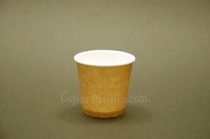 Gobelets en papier Kraft/Natural 70ml jetables - 3850 pièces