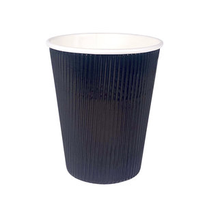 Corrugated Card Cup Black 360ml (12Oz) – Box of 500 units