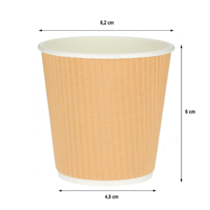 Corrugated Card Cup Kraft 120ml (4OZ)