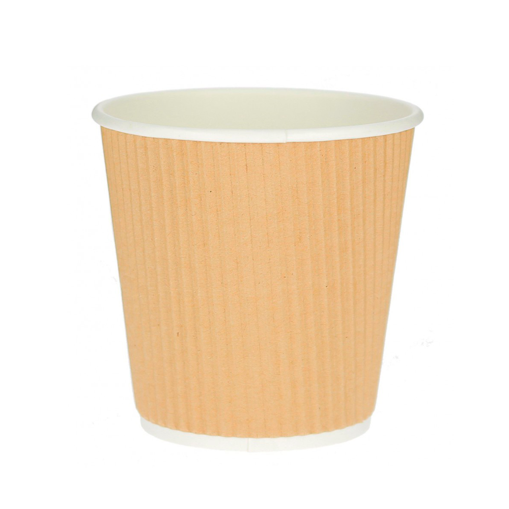 Corrugated Card Cup Kraft 120ml (4OZ)