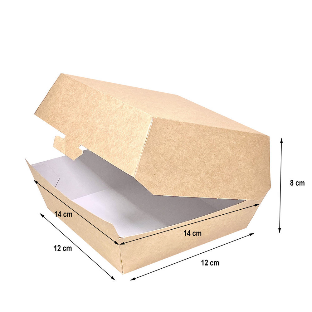 Large Kraft Hamburger Box - Box. 400 units