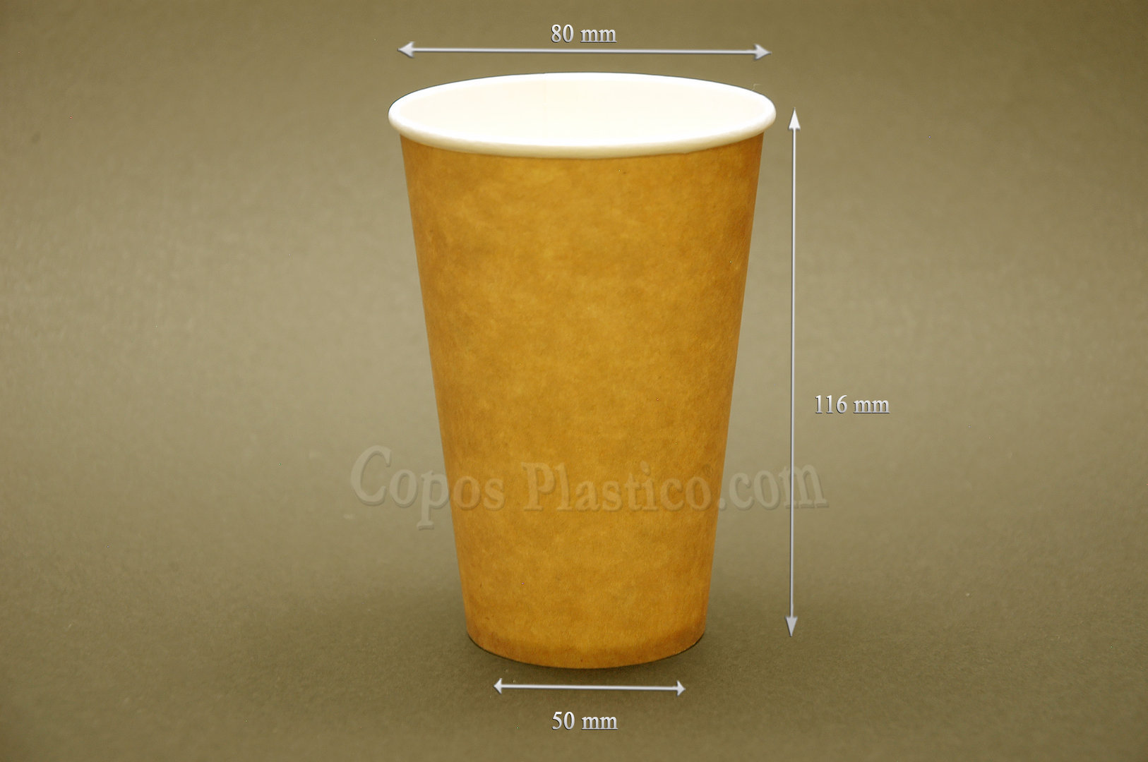 Paper Cups 330 ml Kraft/Natural disposable 2000 units Cups