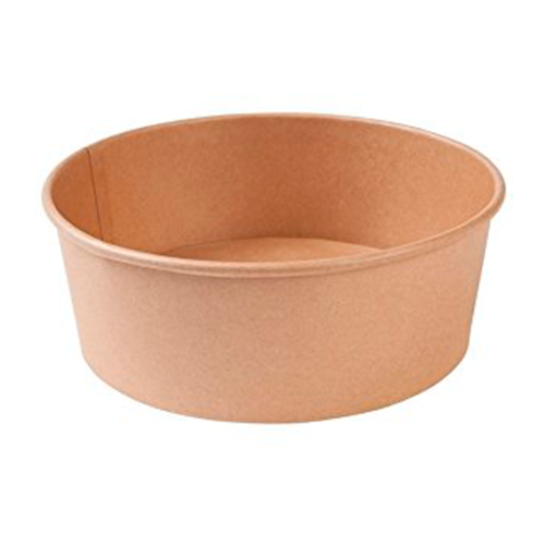 Kraft Card Salad Bowl with PP Cover 750ml - Pack of 50 units