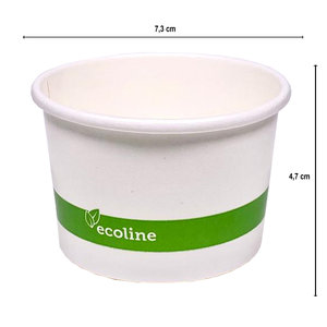 Gobelet en Carton Pour la Crème Glacée Blanc 120ml - Boîte Complète 1000 unités