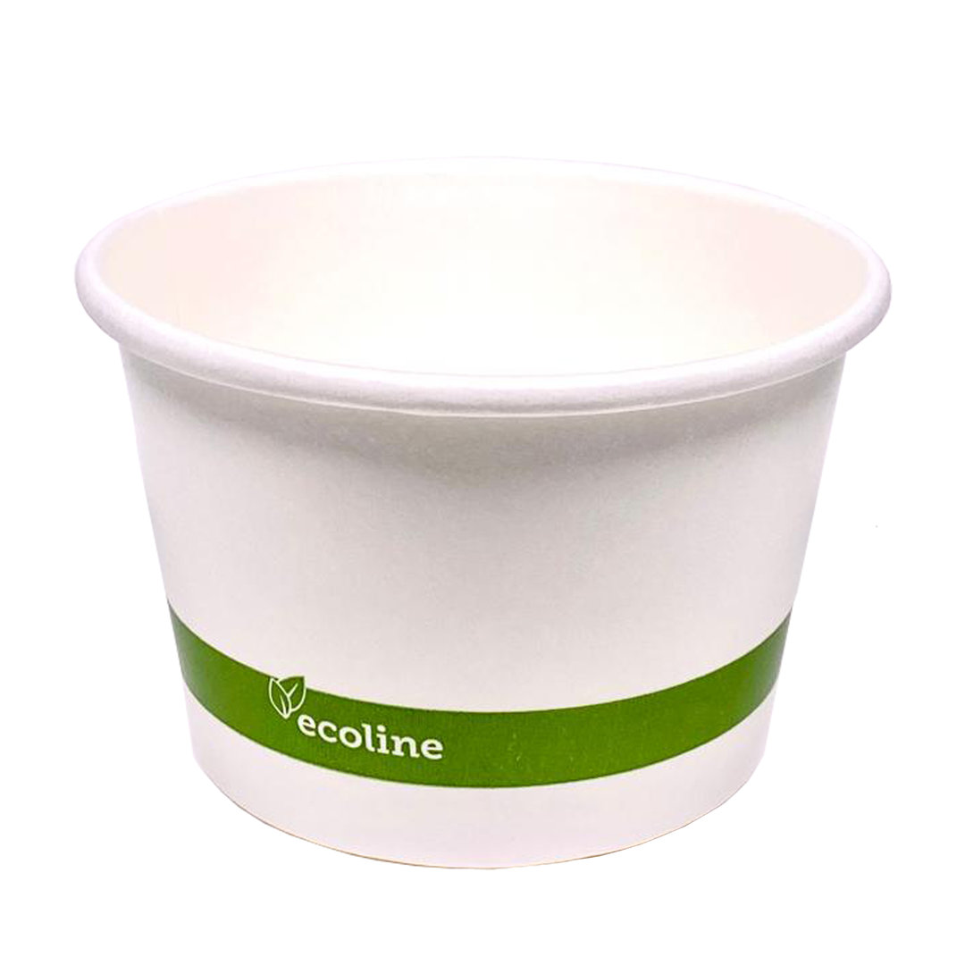 Ice cream cardboard cup 240ml 8oz white medium
