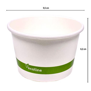 Ice cream cardboard cup 240ml 8oz white medium
