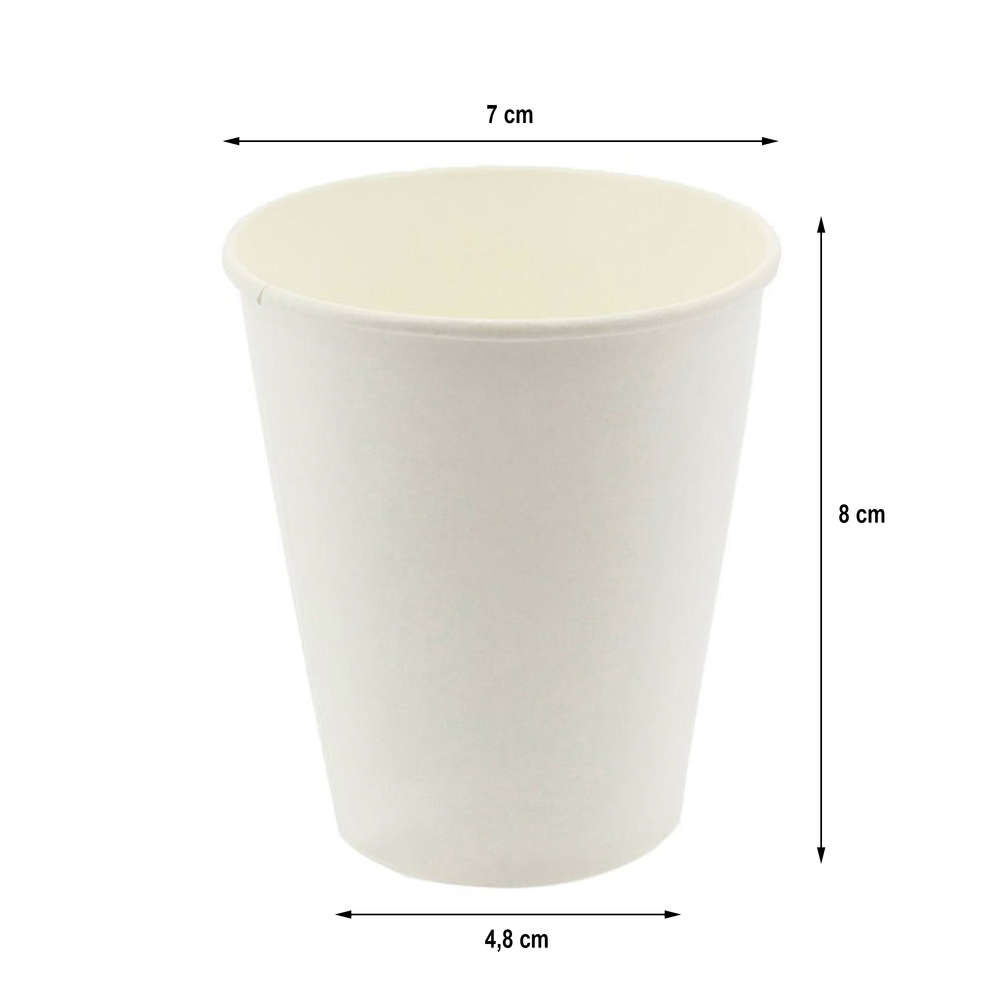 Vaso de Cartón 192ml (6/7Oz) Blanco – Caja Completa 3000 unidades