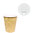 Gobelet en Carton 192ml (6/7Oz) Kraft avec Couvercle Blanc “To Go” - Paquet 50 unités