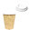 Gobelet en Carton 240ml (8Oz) Kraft avec Couvercle Sans Trou Blanc – Paquet 50 unités