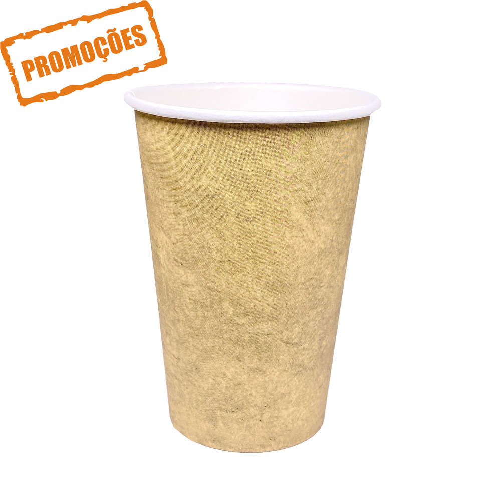 Gobelet en Carton 350ml (12Oz) Kraft – Paquet 50 unités