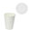 Paper Cups 480ml (16Oz) White w/ Lid for Straws – Pack 50 units