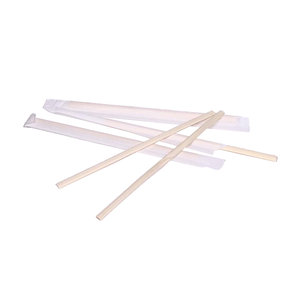 110mm Bamboo Coffee Stirrer Emb Individually - Pack 500 units