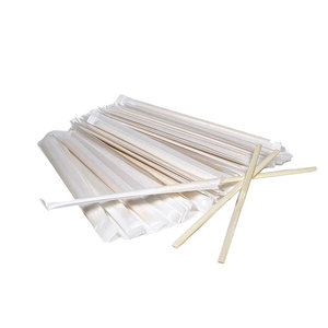 110mm Bamboo Coffee Stirrer Emb Individually - Complete Box 5000 units