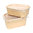 1000ml Kraft Rectangular Cardboard Box with PP Lid - Pack of 25 units