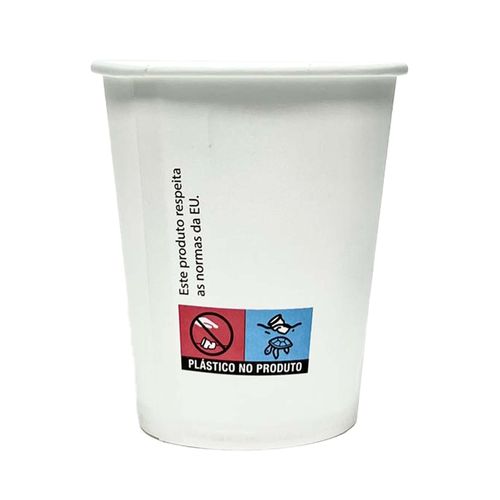 Vaso de cartón blanco de 7 oz - Marcado de la UE