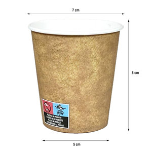 Vaso de Cartón Kraft de 7oz - Marcado UE - Funda 50 unidades