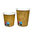 Kraft Paper Cups 120ml (4Oz) w/ Black Lid ToGo - Pack of 50 units
