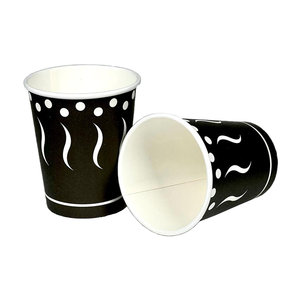 Copo Cartão Eco Estampado Preto 240ml (8Oz) – Caixa Completa 1000 unidades